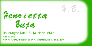 henrietta buja business card